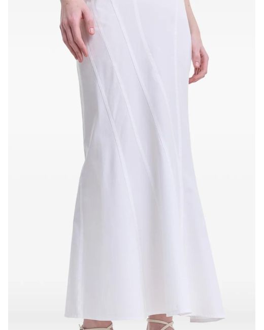 FFORME White Ora Panelled Maxi Skirt