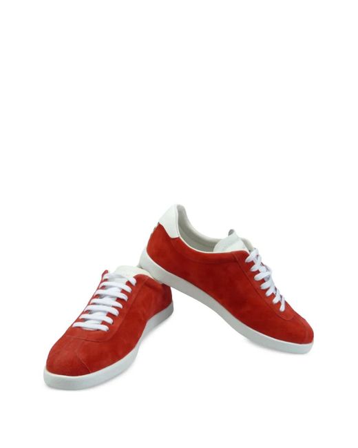 Aquazzura Red Lace-Up A-Motif Sneakers