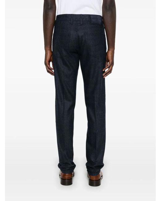 Jacob Cohen Blue Prince Of Wales Check Trousers for men