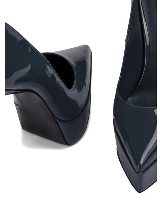 Le Silla 140 Mm Lady Lakleren Pumps Met Plateauzool in het Blue