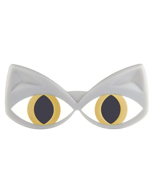 Yazbukey 3 C3 cat-eye sunglasses Linda Farrow en coloris Gray