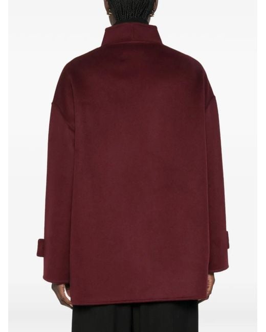 The Dynamis Studio Red Button-Up Wool Coat