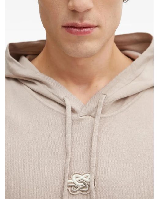 Filling Pieces Natural Logo-Detail Hoodie for men