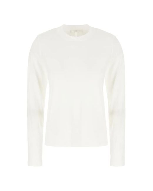 The Row White T-Shirt À Manches Longues