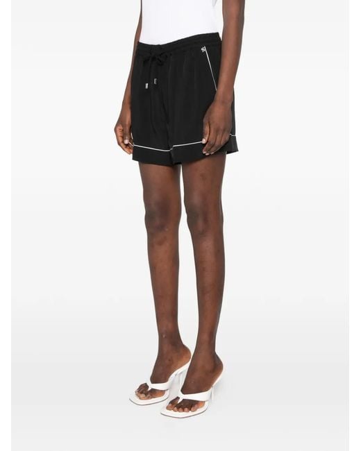 Sportmax Black Drawstring Shorts
