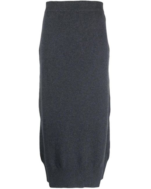 Barrie Gray High-Waisted Knit Skirt