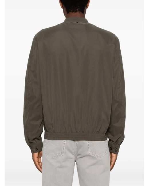 Montecore Green Zip-Up Bomber Jacket for men