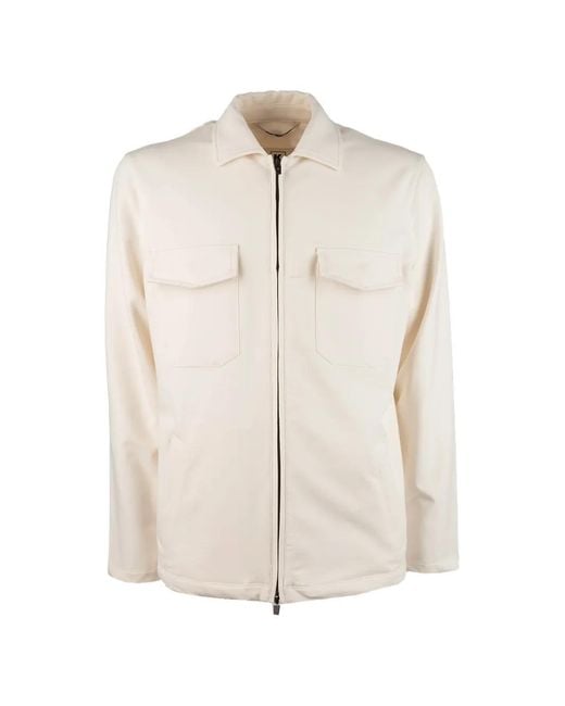 KIRED White Pocket-Detail Zip-Up Shirt Jacket for men