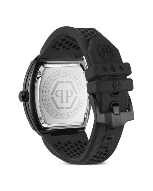 Philipp Plein Black The Hexagon Phantom Stainless Steel Watch for men