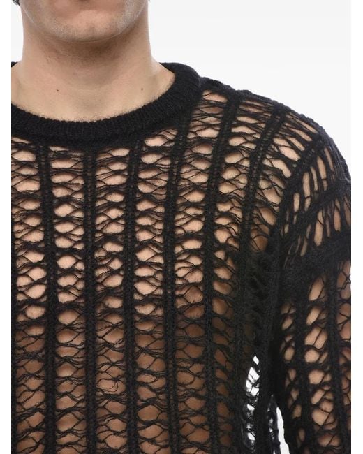 DSquared² Pullover Mit Transparentem Schnitt in Black für Herren