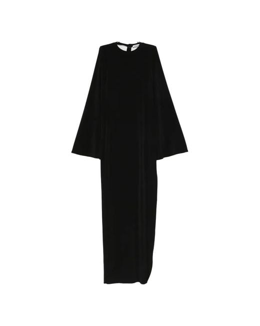 DARKPARK Black Jenna Split-Cuff Long-Sleeve Maxi Dress