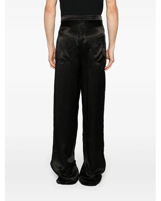 Balenciaga Black High-Waist Straight-Leg Trousers