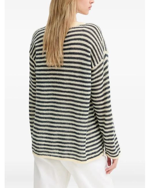 Sunnei White Striped Sweater