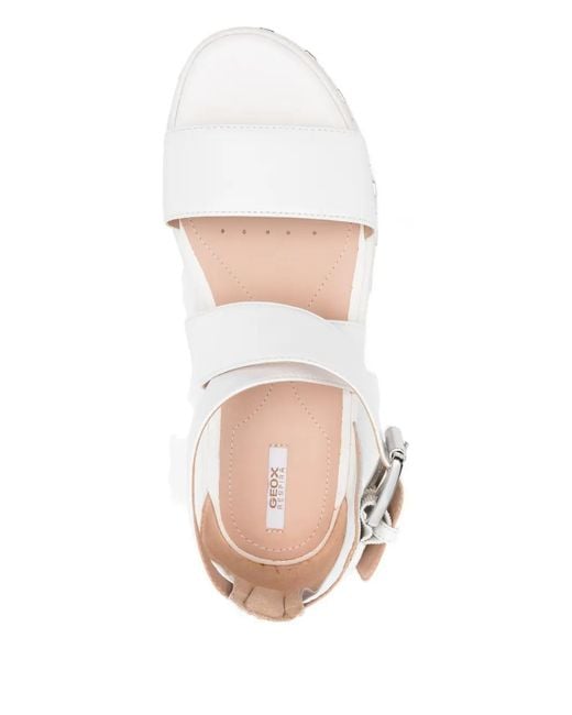 Geox White 40Mm Leelu Buckled Sandals