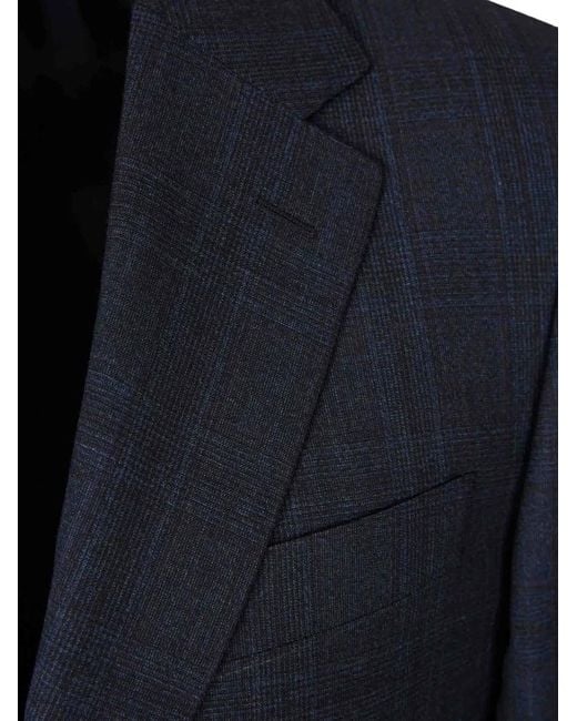 Canali Blue Checked Suit for men