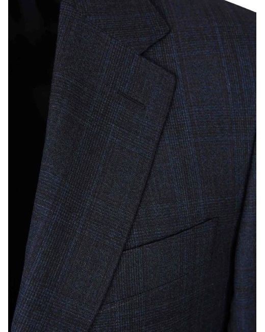 Canali Blue Checked Suit for men