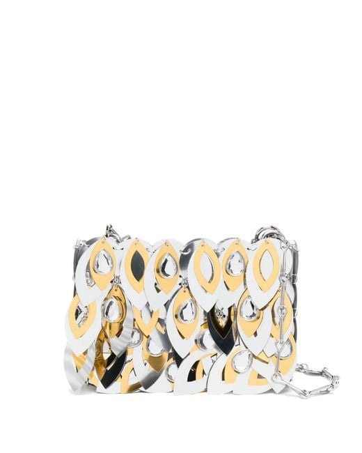 Rabanne White Nano Teardrop Shoulder Bag