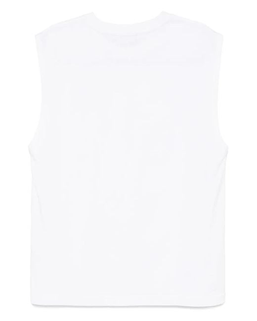 Chocoolate White X Russell Athletic Logo-Patch Vest for men