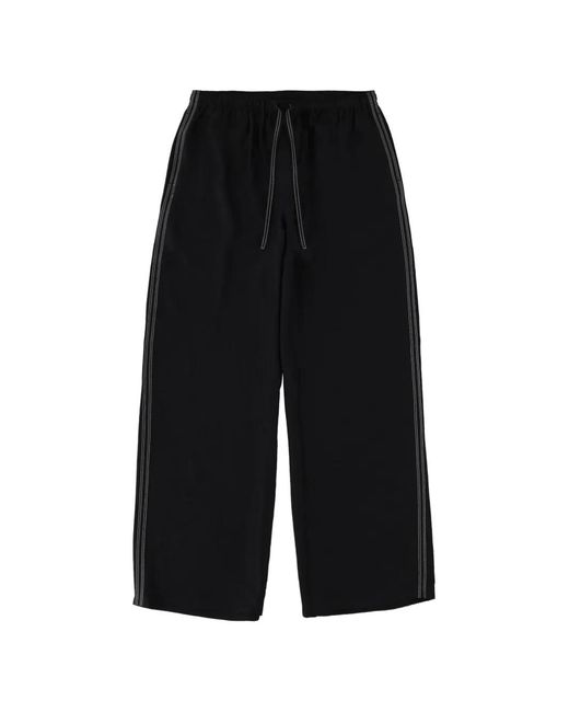 Filippa K Black Paspelierte Hose Mit Kordelzug