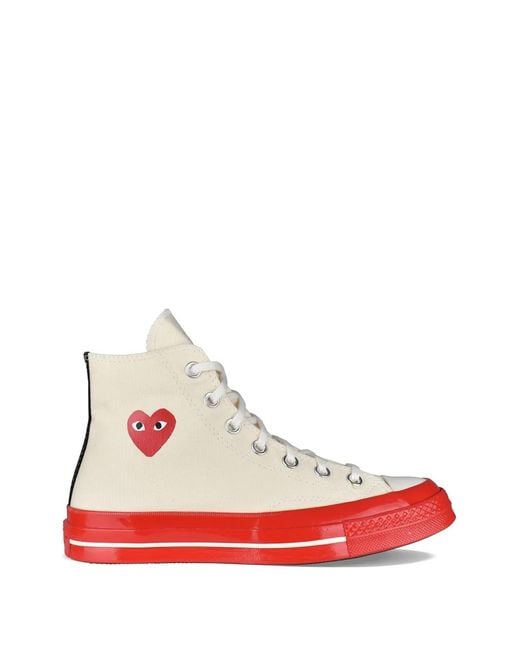 Comme des Garçons Red X Converse Heart-Motif High-Top Sneakers for men