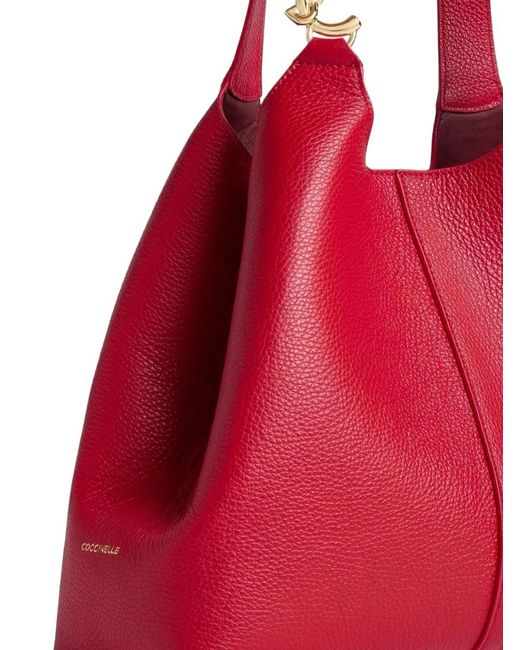 Coccinelle Red Large C-Easy Tote Bag