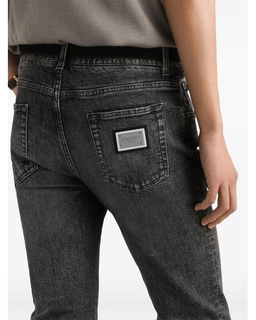 Dolce & Gabbana Gray Jeans Logo for men