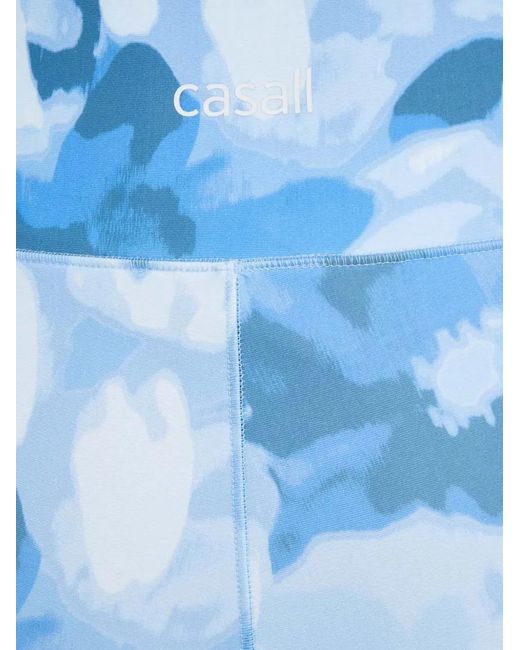 Casall Blue Floral-Print Leggings