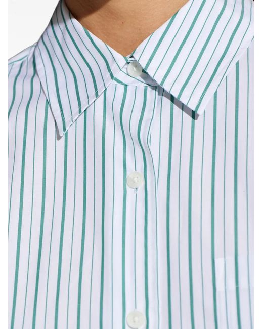 Rag & Bone Blue Striped-Pattern Shirt