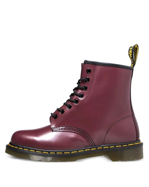 Dr. Martens Purple Lace-Up Leather Boots for men