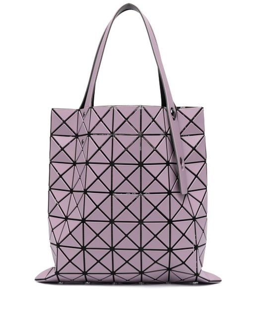 Bao Bao Issey Miyake Leather Prism Tote Bag in Purple | Lyst