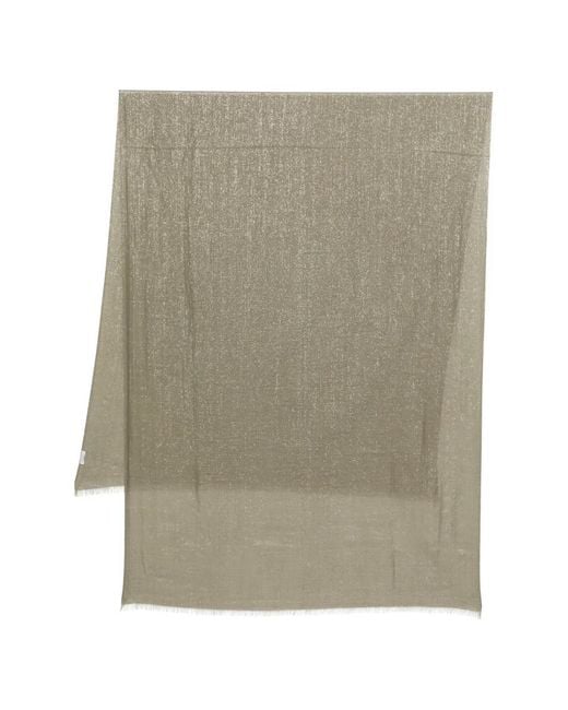 Brunello Cucinelli Natural Fringed Scarf