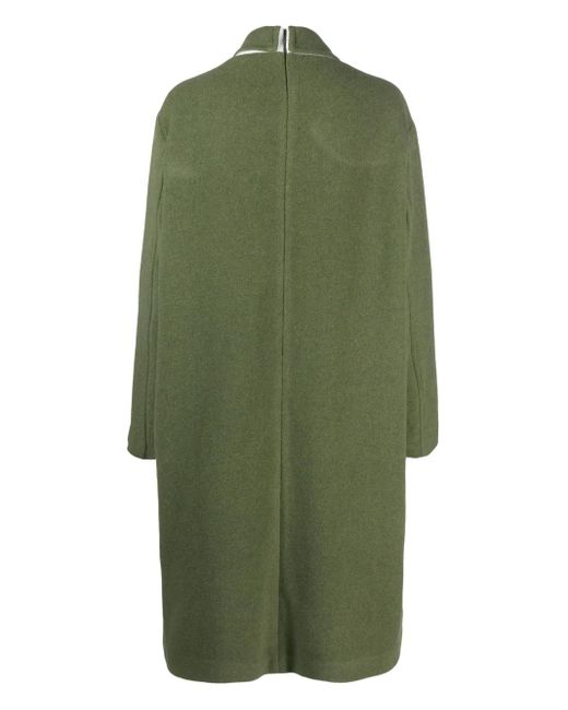N°21 Green Single-Breasted Wool Blend Coat