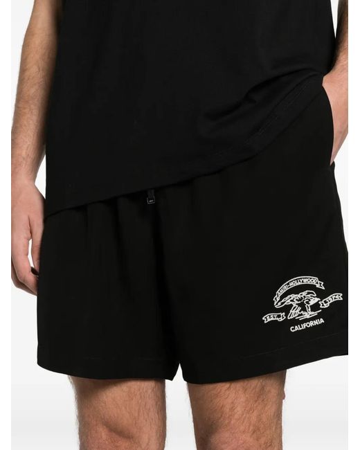 Amiri Black Graphic Drawstring Shorts for men