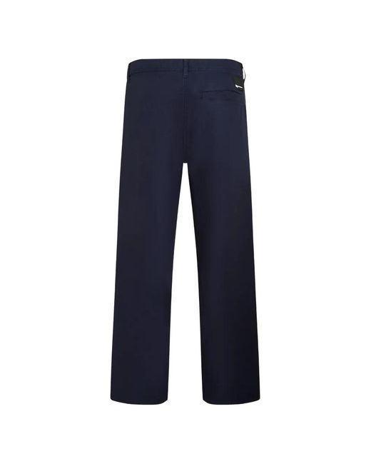 Karl Lagerfeld Blue Relaxed Chino Pants for men
