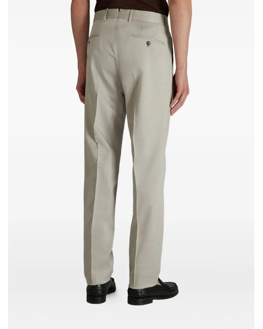 Incotex Gray Gabardine Trousers for men