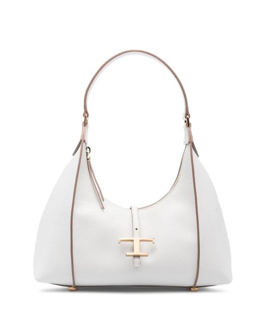 Tod's White Small T Timeless Shoulder Bag