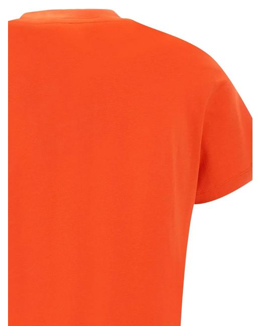 Peuterey Orange Logo-Patch T-Shirt for men