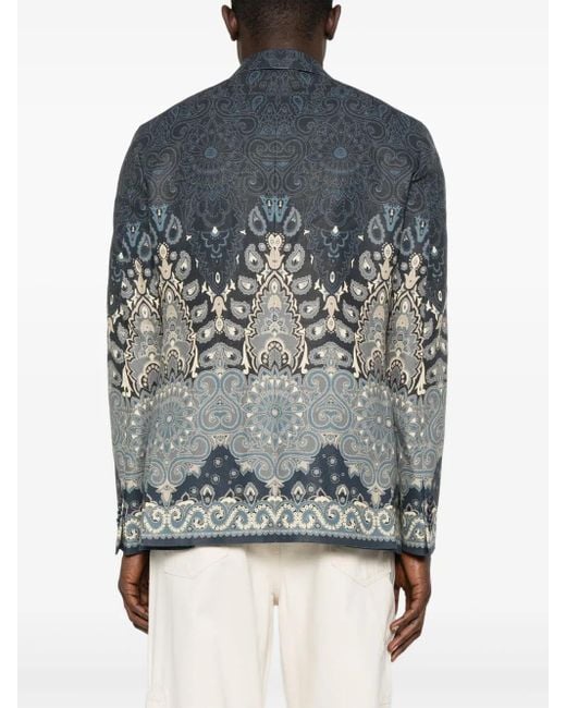 メンズ Etro ペイズリー ジャケット Gray