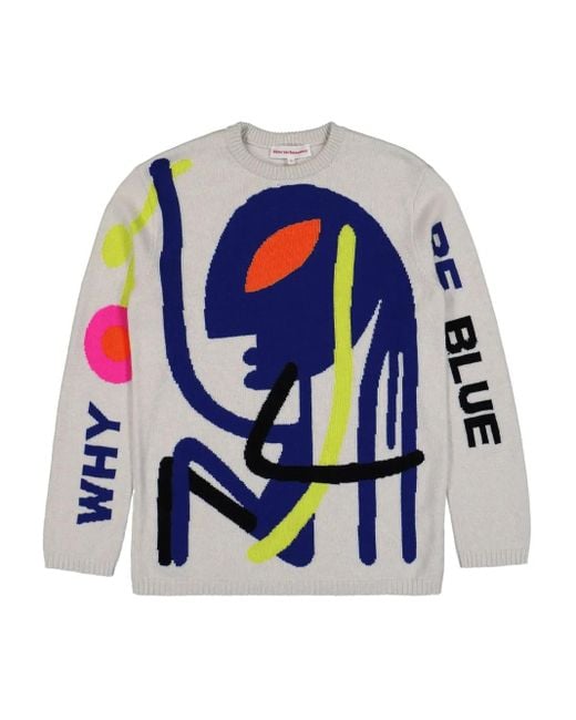 Walter Van Beirendonck Blue Why Be Jumper for men