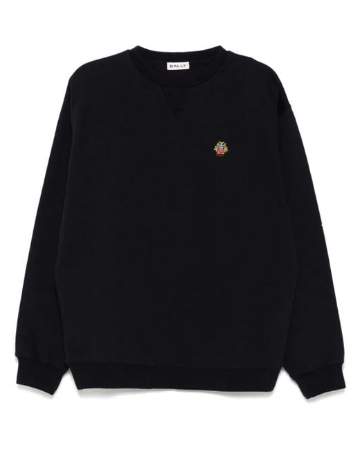 Bally Black Logo-Embroidered Sweatshirt for men