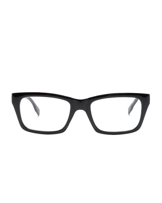 Karl Lagerfeld Brown Logo-Print Rectangle-Frame Glasses for men