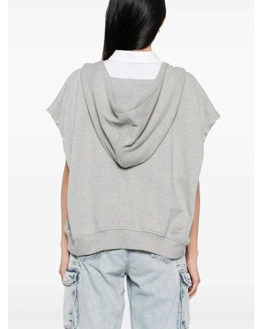 Pushbutton シャツ レイヤード パーカー White