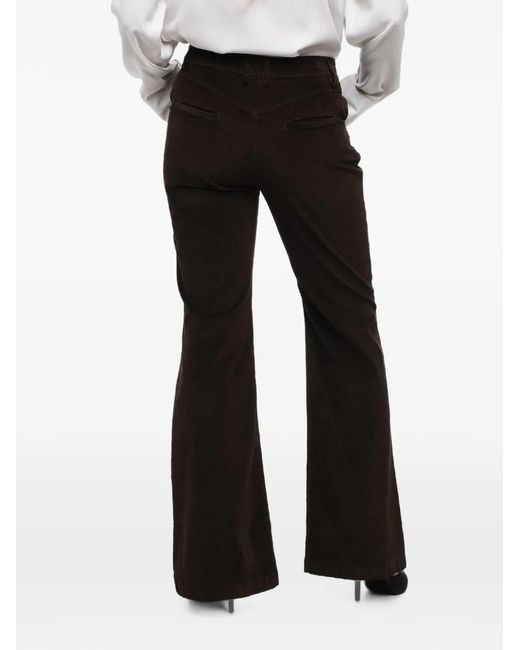 True Royal Black Corduroy Belt-Loops Trousers