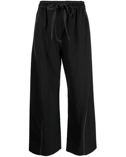 Rejina Pyo Black Una Wide-Leg Trousers