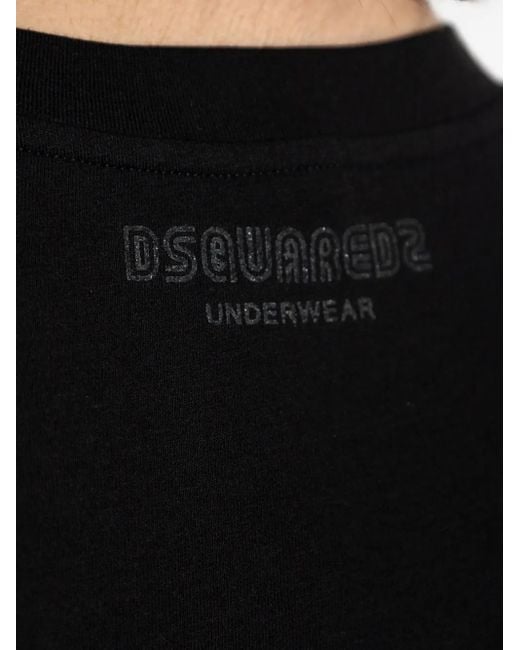 DSquared² Katoenen T-Shirt Met Logoprint in het Black voor heren