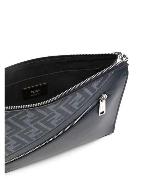 Fendi Diagonal Clutch in Gray für Herren