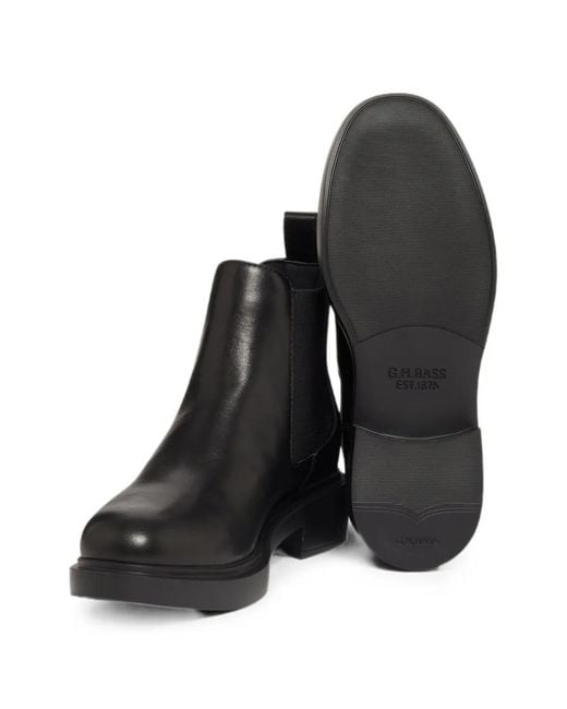 G.H.BASS Black Albany Ii Pull-On Boots