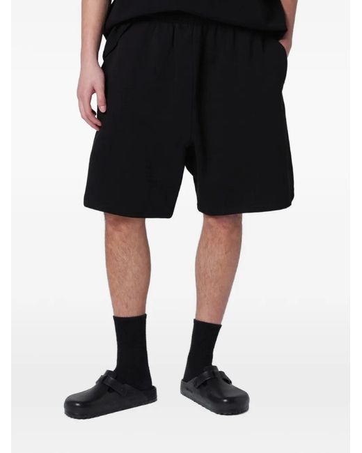 Entire studios Black Cotton Track Shorts for men
