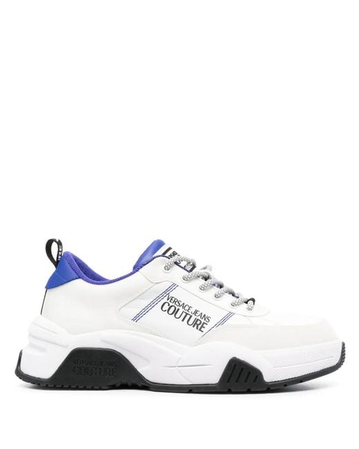 Versace Jeans Couture White Stargaze Low-Top Sneakers for men