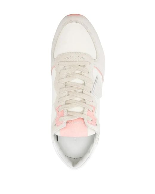 Philippe Model White Sneakers Mit Logo-Patch